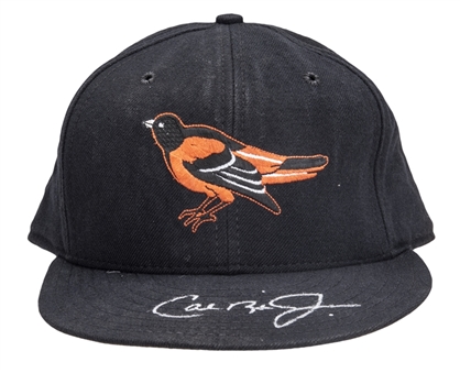 1996 Cal Ripken Jr. Game Used and Signed Consecutive Game #2216 (International Record) Baltimore Orioles Cap Used on 6/14/96 (Ripken LOA) 